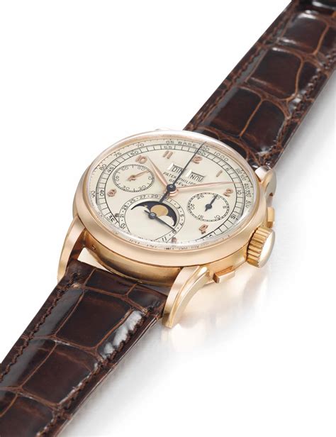 Patek Philippe. A Fine and Rare 18k Pink Gold Chronograph 